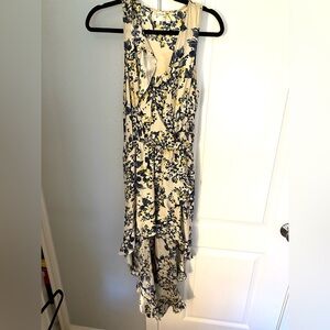 Parker silk high-low dress